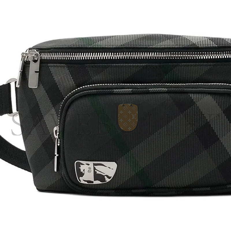 BURBERRY GRID CROSSBODY WAIST BAG 80974111 (27*14*7cm)